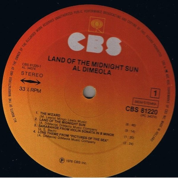 Al Di Meola - Land Of The Midnight Sun (LP)