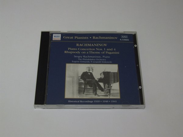 Rachmaninov / The Philadelphia Orchestra, Eugene Ormandy, Leopold Stokowski - Piano Concertos Nos. 1 And 4 • Rhapsody On A Theme Of Paganini (CD)