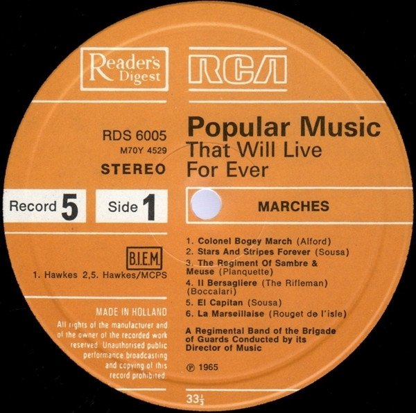Popular Music That Will Live Forever - Marches (LP)
