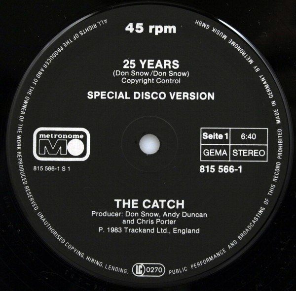 The Catch - 25 Years (12'')