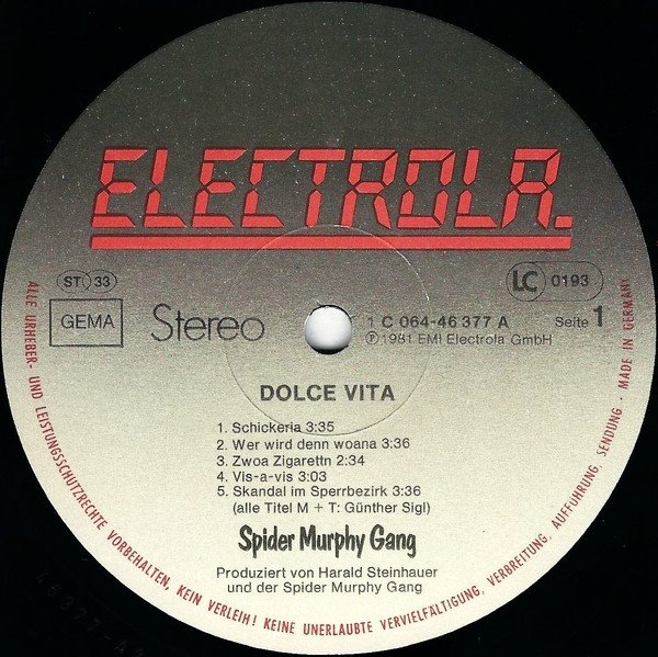 Spider Murphy Gang - Dolce Vita (LP)