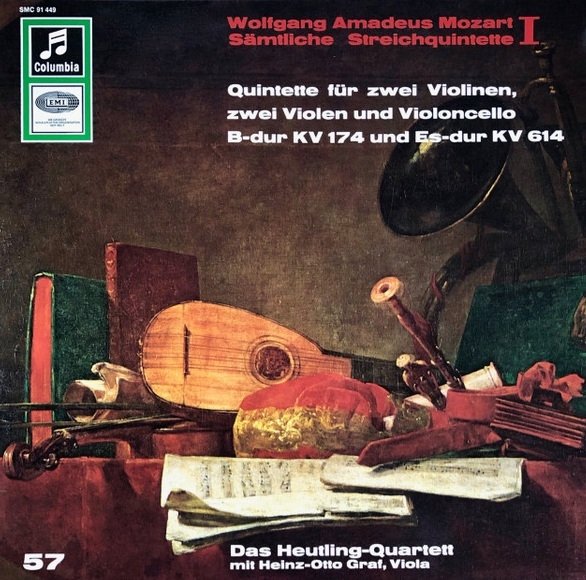 Heutling-Quartett, Heinz-Otto Graf - Wolfgang Amadeus Mozart Sämtliche Streichquintette Vol. 1 (LP)