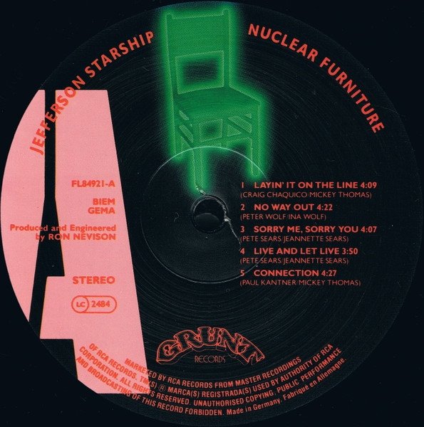 Jefferson Starship - Nuclear Furniture (LP)