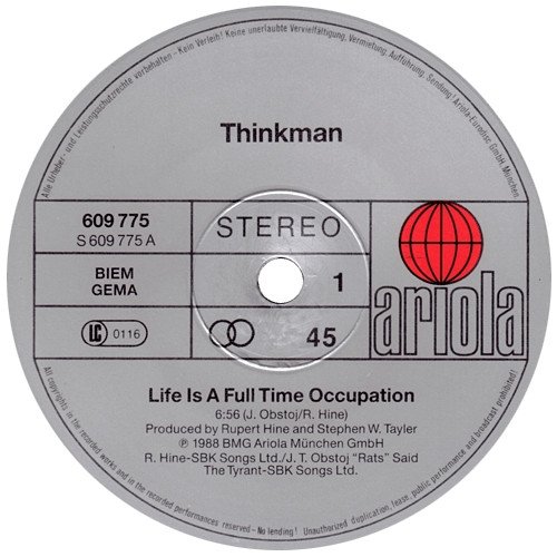 Thinkman - Life Is A Full Time Occupation (12'')