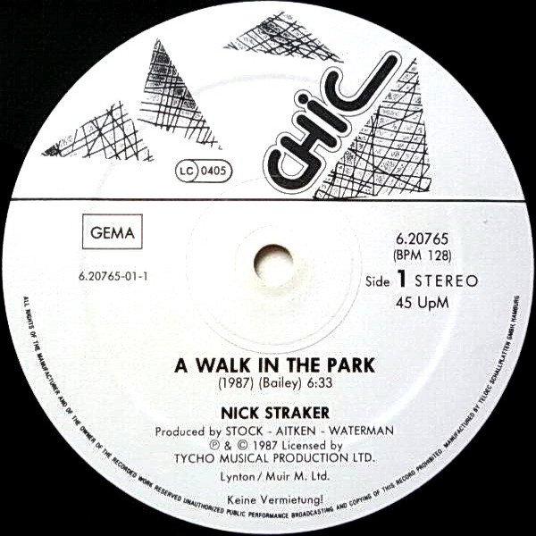 Nick Straker - A Walk In The Park 1987 (12'')