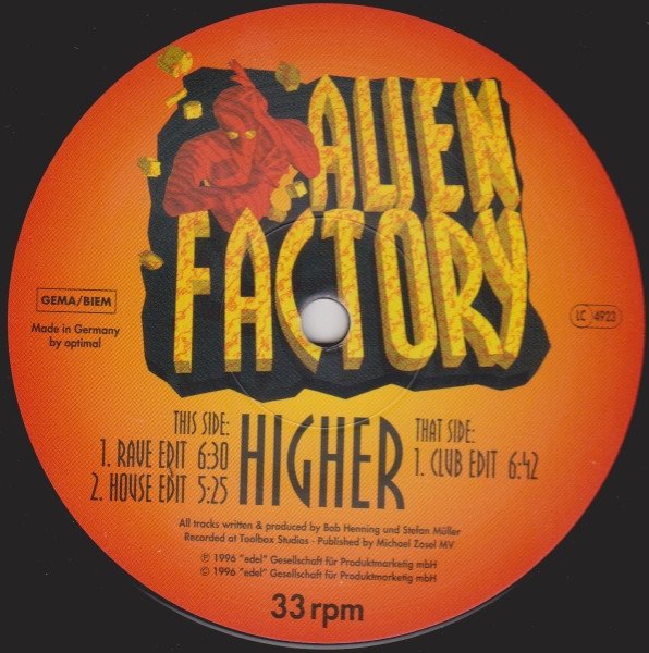Alien Factory - Higher (12'')