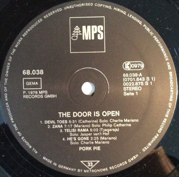 Jasper Van't Hof's Pork Pie - The Door Is Open (LP)