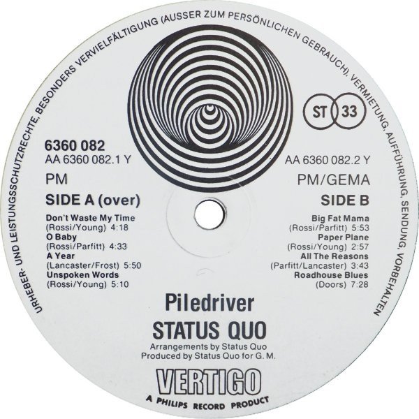 Status Quo - Piledriver (LP)