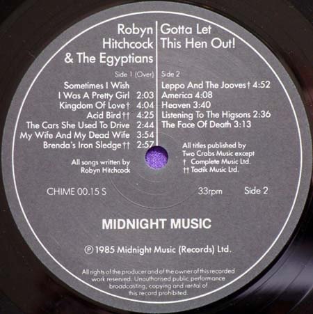 Robyn Hitchcock &amp; The Egyptians - Gotta Let This Hen Out! (LP)