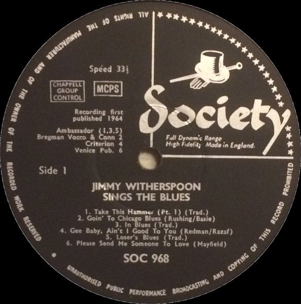 Jimmy Witherspoon - Sings The Blues (LP)