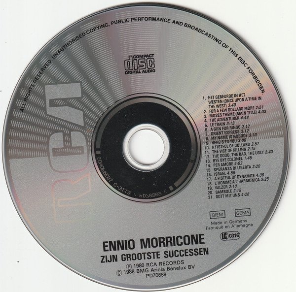 Ennio Morricone - Zijn Grootste Successen (CD)