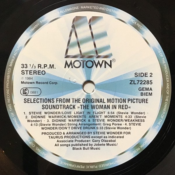 Stevie Wonder - The Woman In Red (Selections From The Original Motion Picture Soundtrack) (LP)