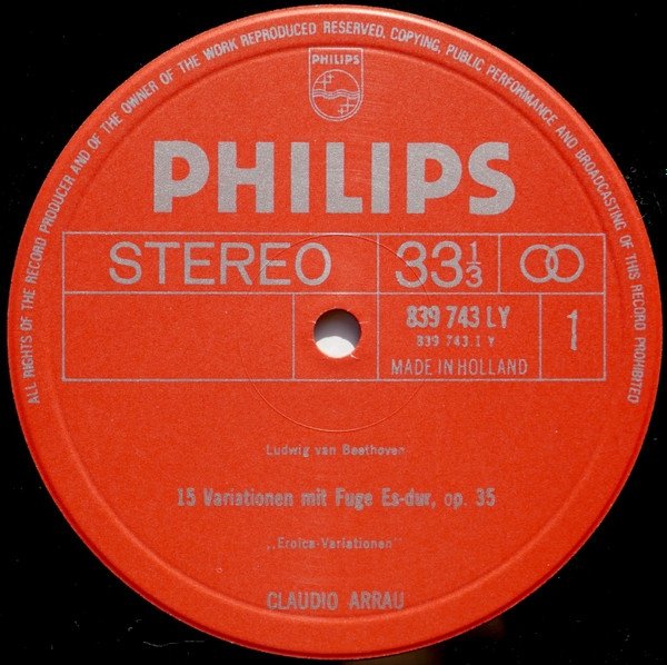 Beethoven, Claudio Arrau - Eroica Variationen (32 Variationen C-moll / 6 Variationen F-dur) (LP)