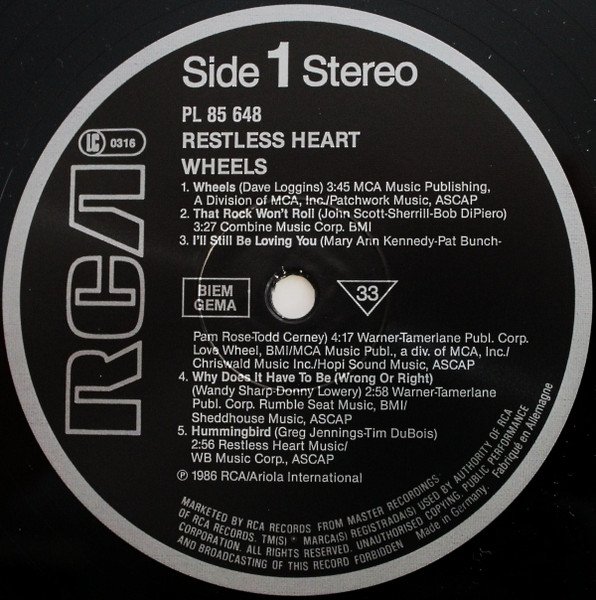 Restless Heart - Wheels (LP)