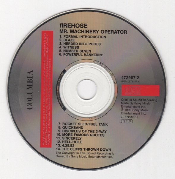 fIREHOSE - Mr. Machinery Operator (CD)