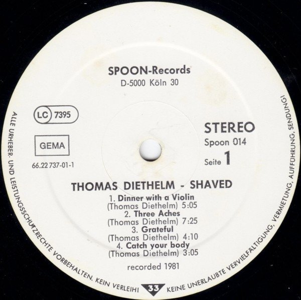 Thomas Diethelm - Shaved (LP)