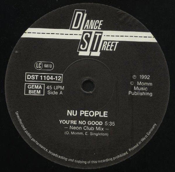 Nu People - You're No Good (12'')