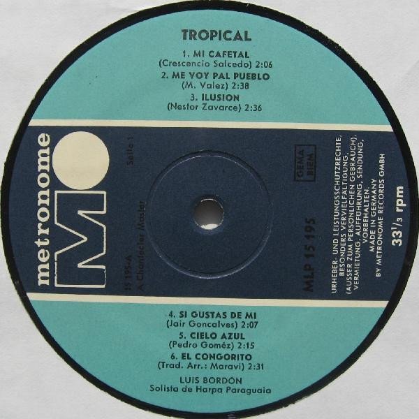Luis Bordón - Tropical (LP)