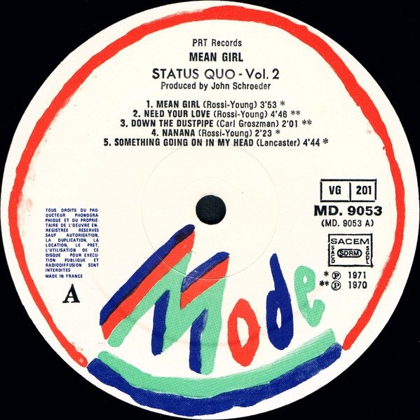 Status Quo - Vol.2 Mean Girl (LP)