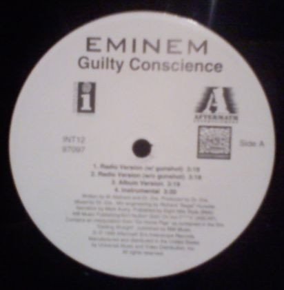 Eminem Featuring Dr. Dre - Guilty Conscience / I'm Shady (12'')