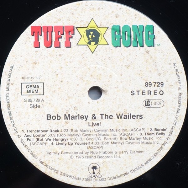 Bob Marley And The Wailers - Live! (LP)