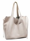 Vera Pelle Italy torebka shopper skóra naturalna beżowa Laura Biaggi