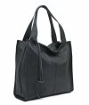 Vera Pelle Italy torebka shopper skóra naturalna czarny