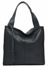 Vera Pelle Italy torebka shopper skóra naturalna czarny