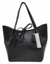 Shopper torebka skóra naturalna czarna Laura Biaggi