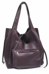 Vera Pelle Italy torebka shopper skóra naturalna bordo burgund