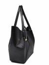 Shopper torebka skóra naturalna czarna Laura Biaggi