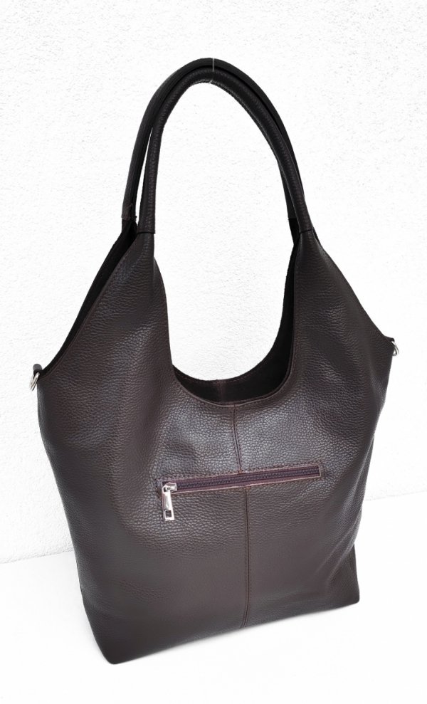 Zamszowy worek brązowy czekoladowy skóra naturalna