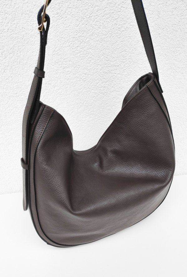 Torebka worek na skóra zamsz czekolada