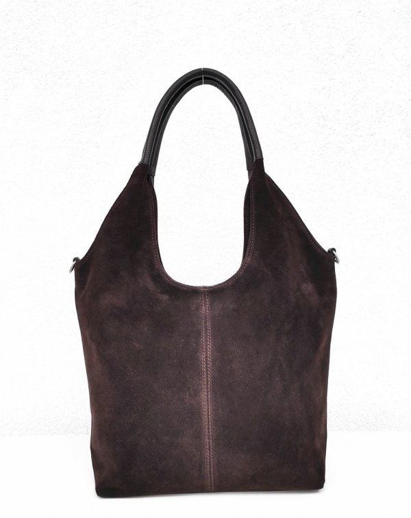 Zamszowy worek brązowy czekoladowy skóra naturalna