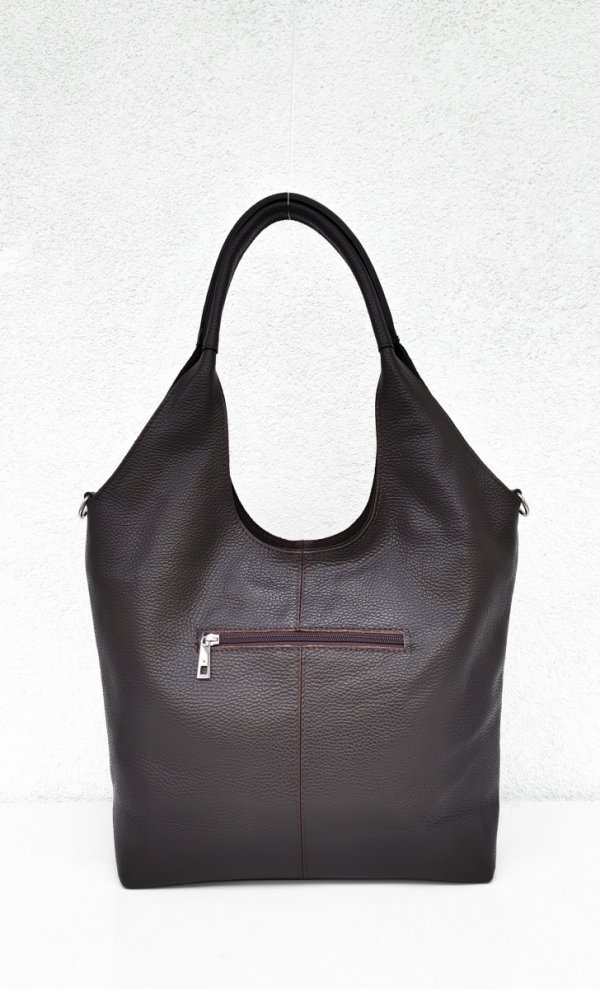 Zamszowy worek brązowy czekoladowy skóra naturalna