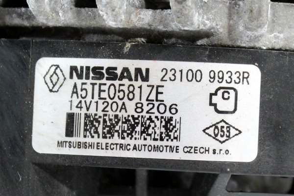 Alternator Renault Scenic IV 2018 1.3TCE (120 A)
