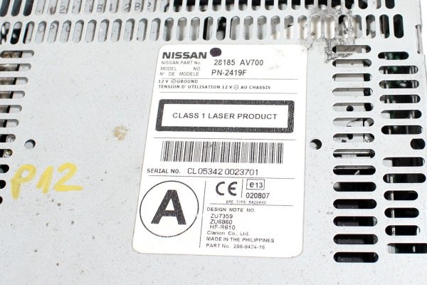 Radio oryginał Nissan Primera P12 2002-2007 