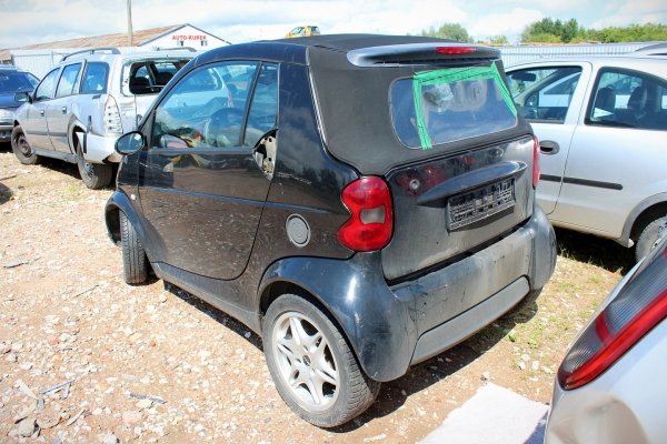 _Zderzak tył + błotnik lewy prawy Smart Fortwo 450 lift 2003 Cabrio (kod lakieru: EB1)