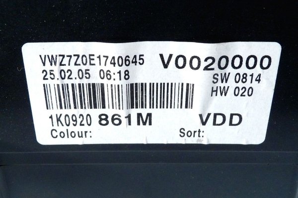 Licznik zegary VW Golf Plus 5M 2005 2.0TDI
