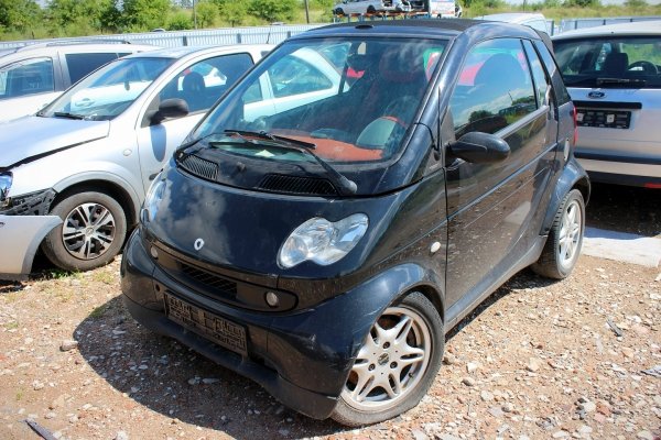 _Zderzak tył + błotnik lewy prawy Smart Fortwo 450 lift 2003 Cabrio (kod lakieru: EB1)