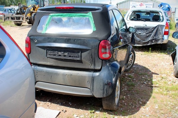 Drzwi przód prawe kompletne (bez lusterka) Smart Fortwo 450 lift 2003 Cabrio (kod lakieru: EB1)