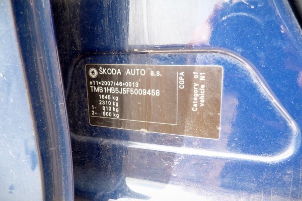 Drzwi przód prawe Skoda Praktik 5J Lift 2014 (2010-2015) (kod lakieru: LF5A)