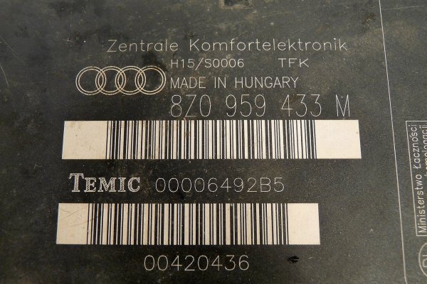 Moduł komfortu Audi A2 8Z 2002-2005