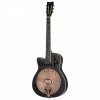 Ortega RRG40CE-DBK-L Resonator Distressed Matt