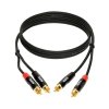 Klotz KTCC150 Twin Kabel Czarny 1,5m 2xRCA-2xRCA
