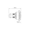 Roxtone RAB75D Gniazdo tablicowe dwustronne BNC