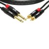Klotz KT-CJ600 Twin Kable Czarny 6m 2xJack-2xRCA