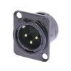 Neutrik NC3MD-L-B gniazdo XLR M męski tablicowe