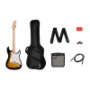 Squier Sonic Stratocaster Pack Maple Fingerboard 2-Color Sunburst Gig Bag 10G 230V EU