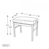 Hidrau-Model BM21 TC9  metalowa ława do fortepianu welur